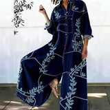 Phatbird Striped Denim-Look Wide-Leg Jumpsuit