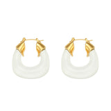 Chunky Acrylic Resin Hoop Earrings