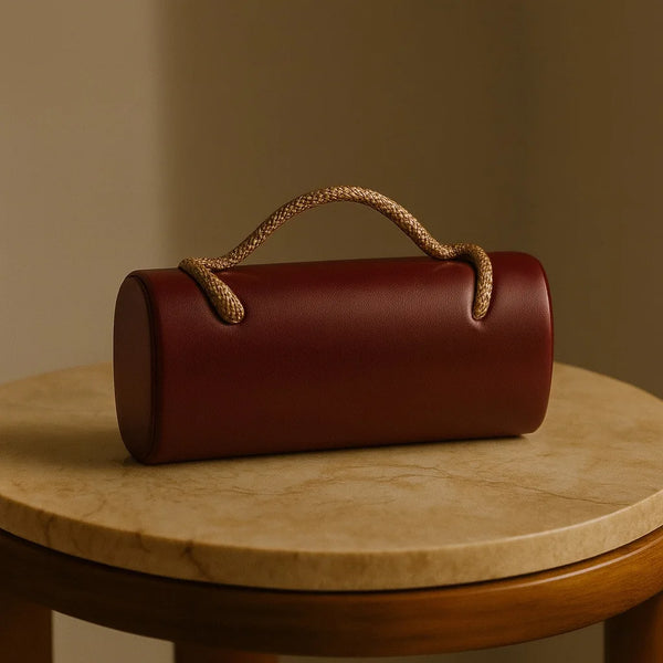Phatbird Snake Handle Suede Clutch Bag