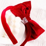 Double-Layer Velvet Bow Headband
