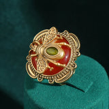 Vintage Blue Bee Resin Rings