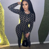 Phatbird Sexy Slim Fit Moon Print jumpsuit