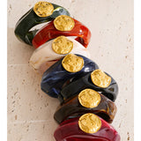 Phatbird Multi-Color Wide Resin Bracelet