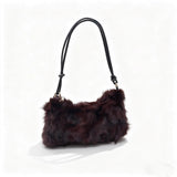 Winter Fox Fur Women's Fashion Bag