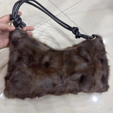 Real Fur Shoulder Bag Women