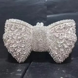Phatbird Rhinestone Bow Clutch Bag