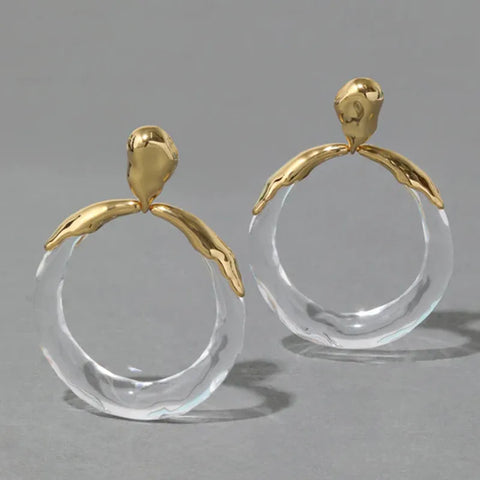 Phatbird Fashion Quality Transparent Clear Women Hoop Drop Earrings Jewelry