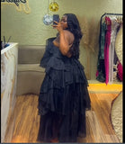 Phatbird Ruffle Smock Long Maxi Dress