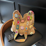 Phatbird Floral Crochet Boho Tote Bag
