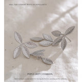 Phatbird Stainless Steel Leaf Pendant Earrings