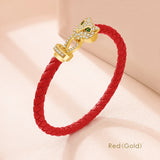 Phatbird Moonlight Cheetah Braided Leather Bracelet