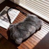 Winter Fox Fur Women's Fashion Bag