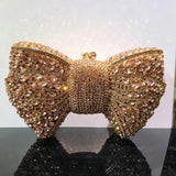 Phatbird Rhinestone Bow Clutch Bag