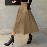 Black Korean Fashion Big Skirt