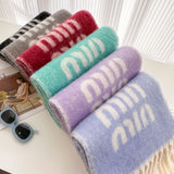 Phatbird Reversible Wool Blend Tassel Scarf