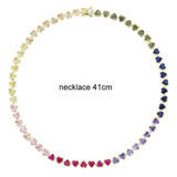 Round Heart Shaped Colourful Necklace