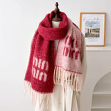 Phatbird Reversible Wool Blend Tassel Scarf
