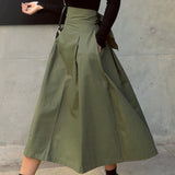 Black Korean Fashion Big Skirt