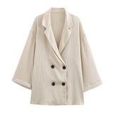 Autumn New Women's Clothing European And American Style Fashionable Wrinkled Suit Jacket Casual Pants Set