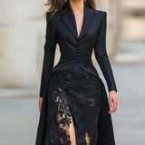 Phatbird Lace Patchwork Button Two-Piece Suit
