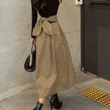 Black Korean Fashion Big Skirt