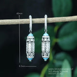 Phatbird Vintage Sterling Silver Turquoise Drop Earrings