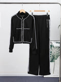 Phatbird Pearl-Trim Wide-Leg Trouser Co-ord Set
