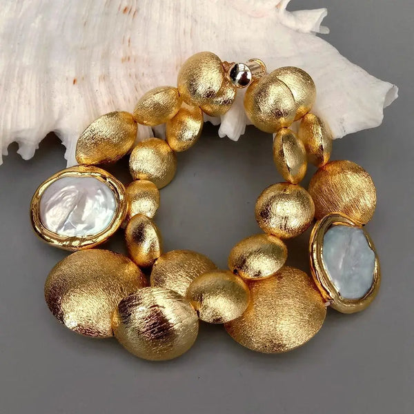 White Coin Pearl Bracelet