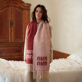 Phatbird Reversible Wool Blend Tassel Scarf