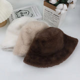 Fluffy Faux Fur Bucket Hat