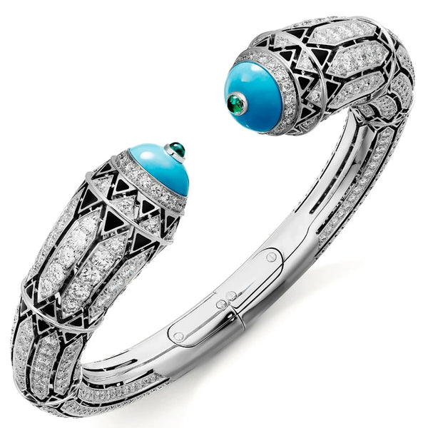 Phatbird Sapphire & Turquoise Silver Cuff Bracelets