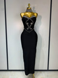Luxury Beaded Strapless Bandage Dress