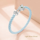 Phatbird Moonlight Cheetah Braided Leather Bracelet