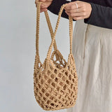 Phatbird Woven Rope Mesh Bucket Beach Tote