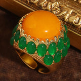 Phatbird Vintage Orange Natural Stone Ring