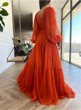 Tulle Princess V-Neck Gown