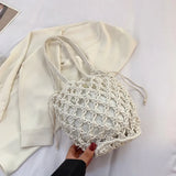 Phatbird Woven Rope Mesh Bucket Beach Tote