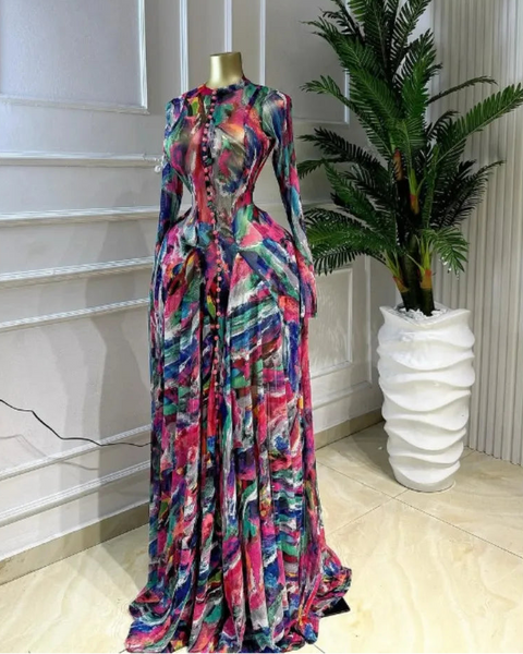 Phatbird Tie Dye Print Long Dress