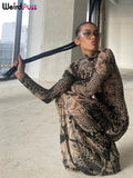 Phatbird Y2K Koi Print Maxi Dress