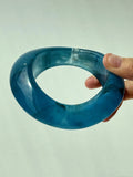 Phatbird Blue Twisted Irregular Square Round Summer Resin Bracelet