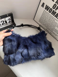 Winter Fox Fur Women's Fashion Bag