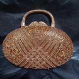 Phatbird Rose gold Rhinestone Clutch Bag