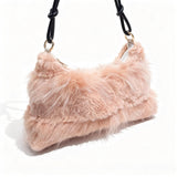 Winter Fox Fur Women's Fashion Bag
