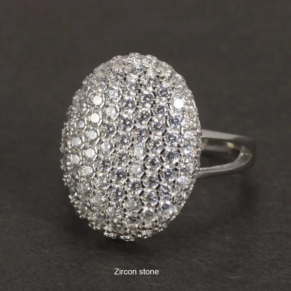 Phatbird Pavé Dome Zirconia Statement Ring
