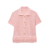 Elegant Knit Tassel Suit