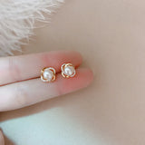 Luxury Zircon Pearl Earrings