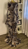 Phatbird Tie Dye Ruched Maxi Dress