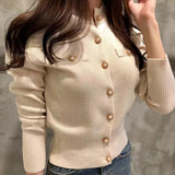Phatbird Round Neck Button Knit Cardigan