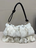 Winter Fox Fur Women's Fashion Bag