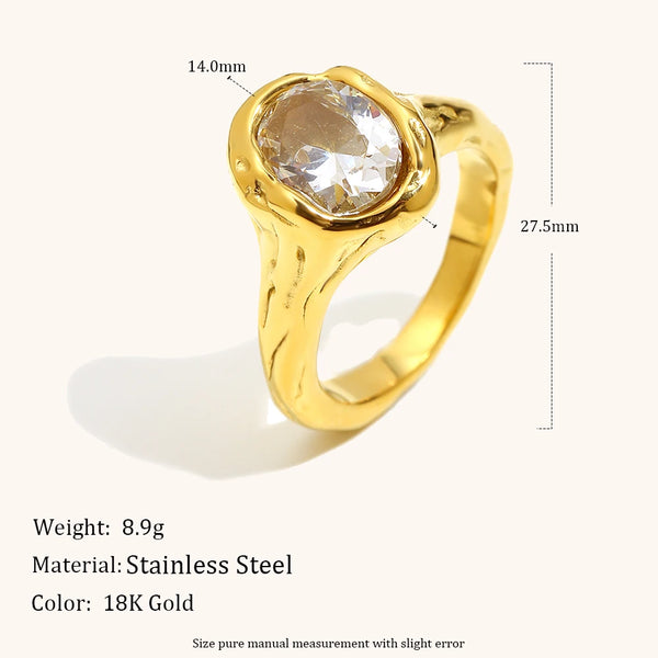 Phatbird Luxury Irregular Stainless Steel Ring
